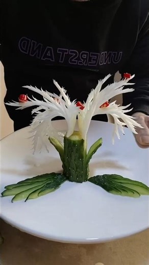 Professional Cucumber and Vegetable Garnish Designs#Vegetable Cutting design Skills-Knife Skills#