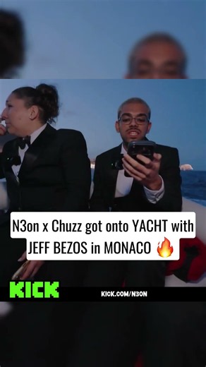 N3on & Chuzz get onto YACHT with JEFF BEZOS in MONACO