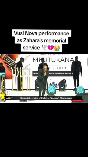 Vusi Nova Performance at Zahara's Memorial Service