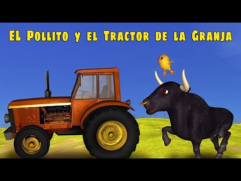 Jugando con el pollito y el toro persiguiendo al tractor!!!