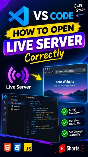 How to open Live Server Correctly!