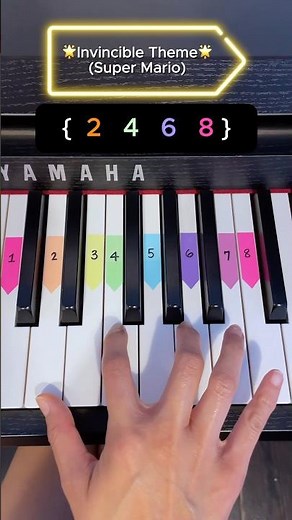 Learn 🌟Invincible Star Theme🌟(Super Mario) - Easiest Way! #mario #mariobro #nintendo #easypiano