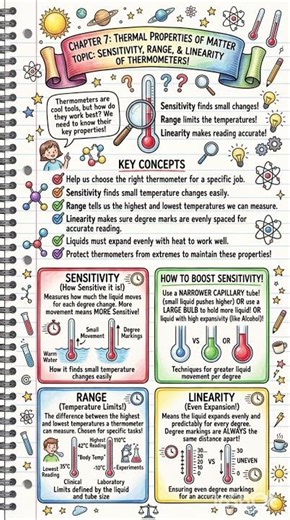 Sensitive, Range and Linearity of Thermometer #mathwithsajawal #physics