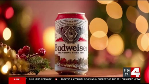 Budweiser releases new holiday can featuring Clydesdales