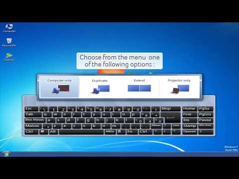 How to connect your notebook to an external display Windows key + P