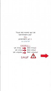 Le pluriel des mots en OU et les exceptions. #français #apprendre #education