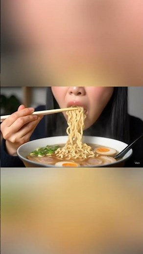 Hot Ramen ASMR | Slurping Noodles & Close-Up Eating Sounds
