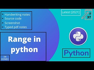 Range in python | in Hindi | python full course for beginners[2021] |#37