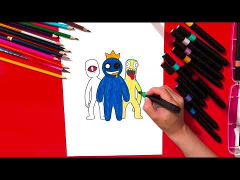From White to Monsters! Rainbow Friends Coloring 😱🎨