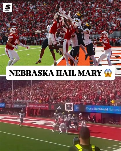 NEBRASKA THROWS A HAIL MARY TO TIE IT UP AT THE HALF 😱 [via Nebraska Football, Bussin’ With The Boys] | theScore