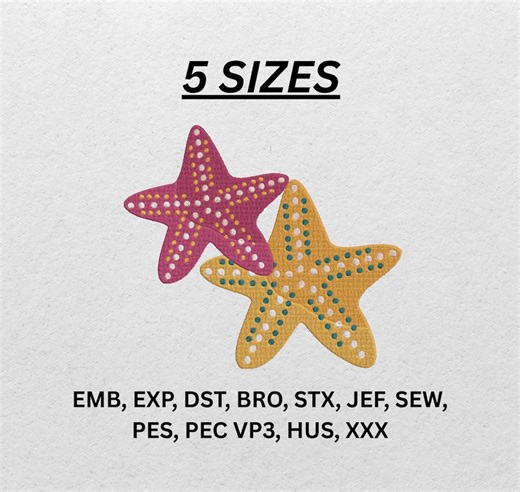Starfish Embroidery Design - Etsy Canada