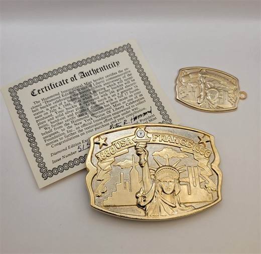 Statue of Liberty Centennial Belt Buckle & Medallion – Hammond Mint Diamond Edition, Certificate Included - Etsy Canada