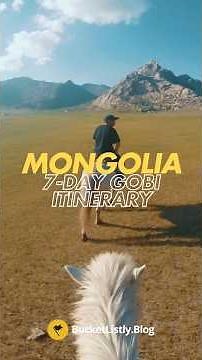 Mongolia: 7 Days Gobi Desert Itinerary #travel