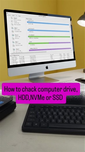 How to check if your computer has HDD, SSD, or NVMe drive #hdd #harddrives #computer