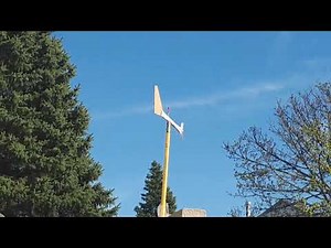Homemade wind vane with propeller