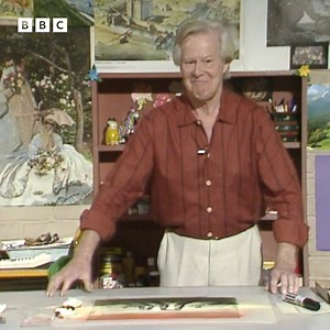 Enjoy a relaxing few minutes of the great Tony Hart drawing with pastels #OTD in 1987. | BBC Archive