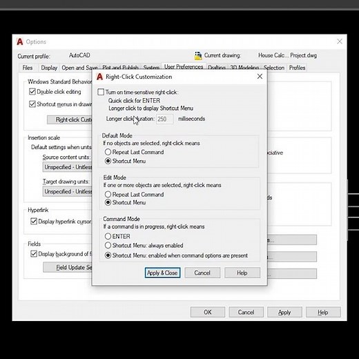 AutoCAD Short Trick | Right Click Customization