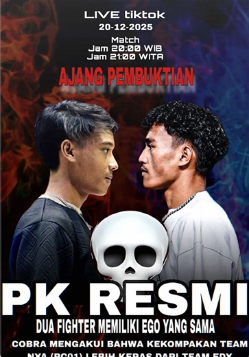 Bismillah semoga ada cinta nya Tanggal 20 pembuktian siapa yang paling keras andicobra apa edyboxing.KALIAN ALL IN?
