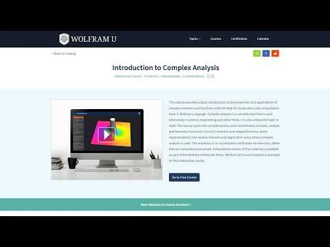 Course Preview: Introduction to Complex Analysis