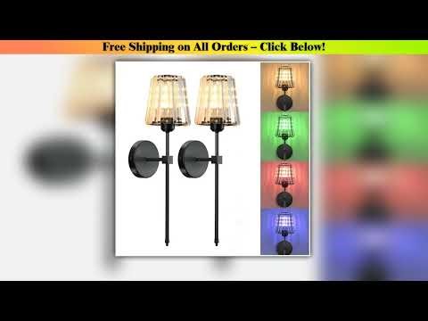 Nordic Crystal Wall Lamp 1/2pcs Gold Black Silver RGB Remote Control Dimmable Rechargeable