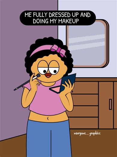 GOT IT SHE DID'NT LIKE MY DRESS...😕 #fypシ #foryoupage #illustration #animation #support #follow #foryou #cartoon #maryamgraphics #trending #viral #tiktok #relatable #me #mummy