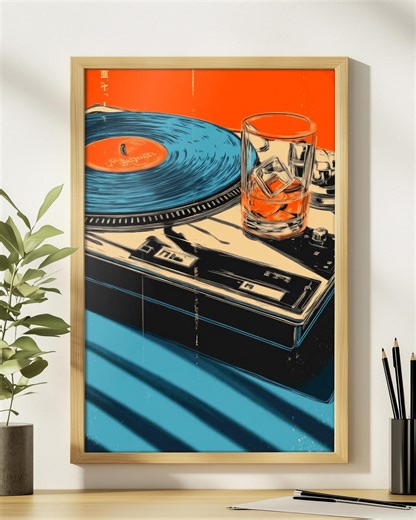 Japanese Wall Art, Retro Record Music Poster, Gift for Music Lovers, Vintage Vinyl Record Wall Art, Japanese Music Art, Audio Lover Gift - Etsy