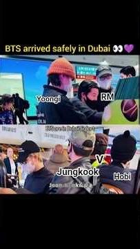 BTS arrived safely in Dubai 👀💜#bts #btsedits #shorts #viral #youtubeshorts