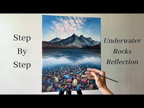 How to PAINT Rocks Underwater | ACRYLIC PAINTING