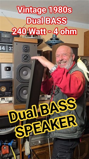 Dual BASS SPEAKER 1980s Vintage Rare Unique SPEAKERS Watson