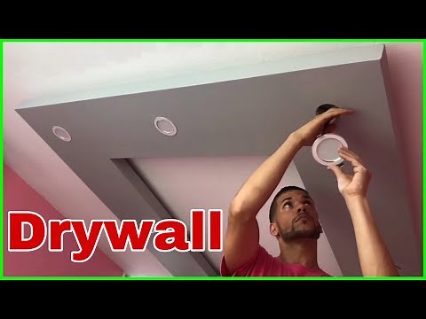 How to make a floating ceiling in Gypsum Board with led lights