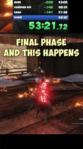 I did another SEKIRO speedrun and finished the game in 55 minutes!