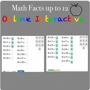 Math Facts up to 12 Interactive