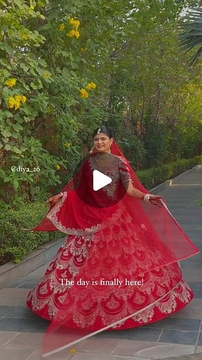 Diya Shah🧿 || Influencer on Instagram: "It’s always been red ❤️ Outfit @jayantireddylabel Jewellery: @pooja_diamond Watch @rado . #shahsanghyaade . . #wedding #weddingdress #shaadiseason"