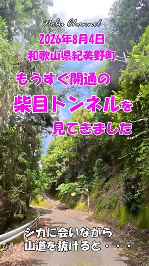 260804_和歌山県紀美野町、もうすぐ開通の柴目トンネルを見てきました。