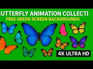 Butterfly Green Screen Pack | 4K Ultra HD Animated Backgrounds | Free VFX Collection