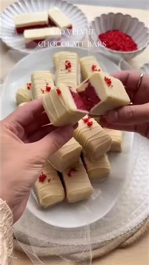 RED VELVET CHOCOLATE BARS ❤️🍫 (Fourrées & Ultra Fondantes)- nouvelle tendance 😍