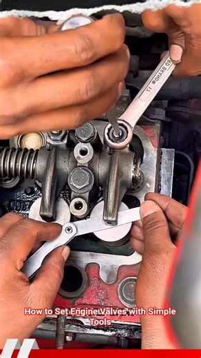 How to Set Engine Valves with Simple Tools #mechanic #automobile #shorts