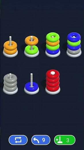 ✨ Satisfying Hoops Sort Puzzle – Level 07 #satisfying #games #puzzle