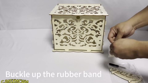 DIY Rustic Wedding Card Box with Lock and Card Sign Wooden Gift Card Box,Birthdays, Birthday Graduation Party Decorations,Bridal or Graduation Party Supplies