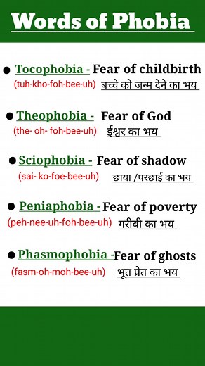 Words of phobia in English with meaning and pronunciation #englishlesson #englishtutor #vocabulary #englishgrammar #English #englishspeaking #englishclass #englishlanguage #englishvocabulary #englishlearning | English with Aadil sir