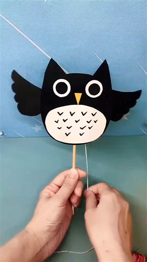 Moving owl puppet craft #diy