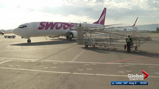 Flight attendants with Swoop Airlines certified to be represented by CUPE | Globalnews.ca