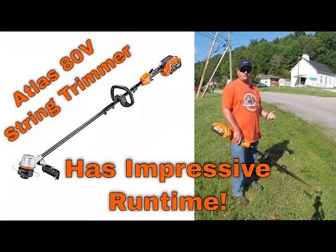 Harbor Freight Atlas 80V Battery String Trimmer Has Impressive Runtime! #219