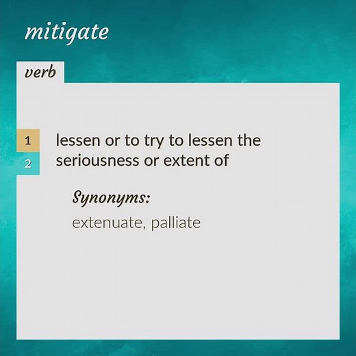 Mitigate | meaning of Mitigate