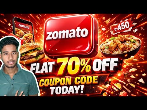 🔥 Zomato Coupon Code Today 💰 Flat ₹500 OFF 🍕 Order Online & Save Big! 🛵