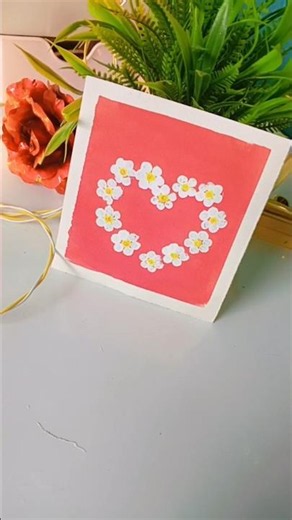 Daisy Heart Coaster ❤️ | Simple and Cute Dot Art 🌼#art #trending #coaster #trending #diy