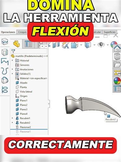 Si no sabes flexionar en SolidWorks… vas a rehacer piezas una y otra vez. La herramienta Flexión puede ahorrarte horas. Aprende a usarla bien. Semana del SolidWorkers 2026 — 2° edición 5 días gratis para subir de nivel. Grupo VIP Link en mi perfil #SolidWorks #CAD #Ingenieria #DiseñoMecanico #Modelado3D