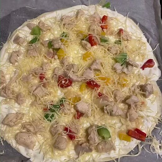 🍕 PIZZA POULET 🍗 (facile rapide et simple à réaliser)