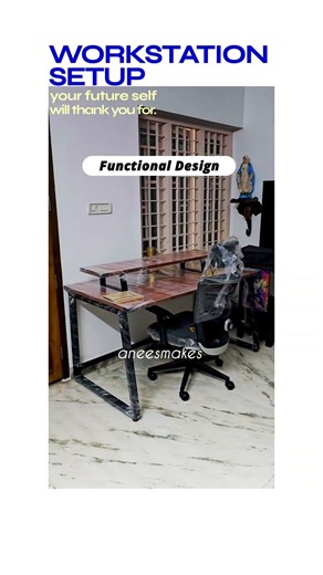 Minimal Workstation Table with Built-In Wire Management | Custom Design