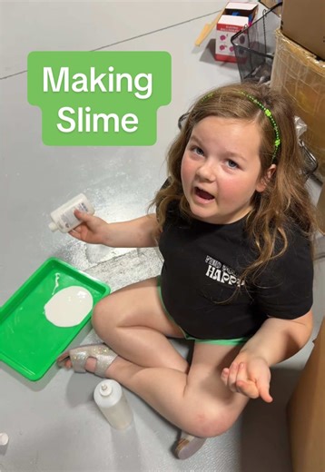 Making slime while my mom is working